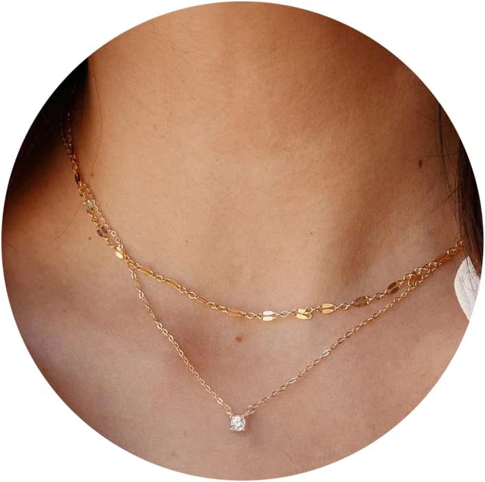 Tewiky Diamond Necklaces Sterling Silver Choker Women Necklace