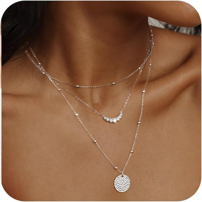Inspired Action Layered Gold Silver Necklaces