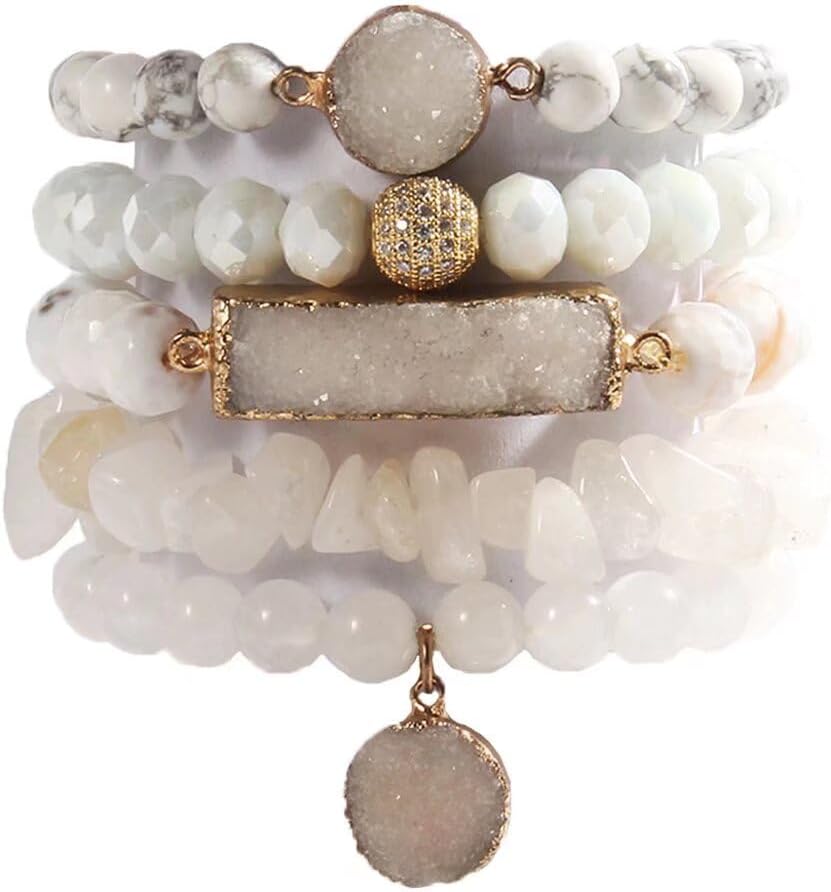 Healing Turquoise Jasper Agate Crystal Gemstone Handmade Bracelet
