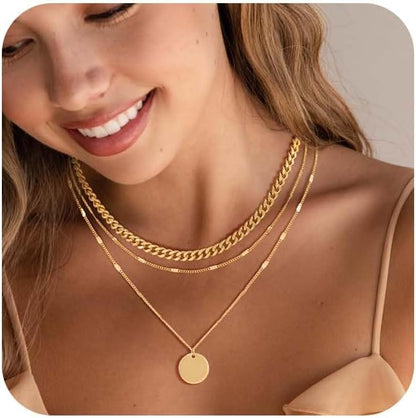 Inspired Action Layered Gold Silver Necklaces