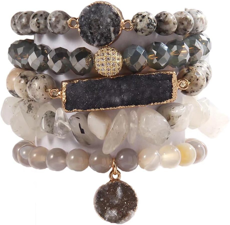 Healing Turquoise Jasper Agate Crystal Gemstone Handmade Bracelet