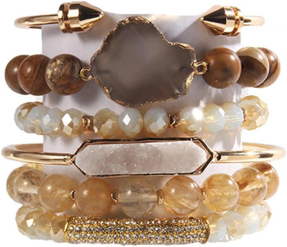 Healing Turquoise Jasper Agate Crystal Gemstone Handmade Bracelet