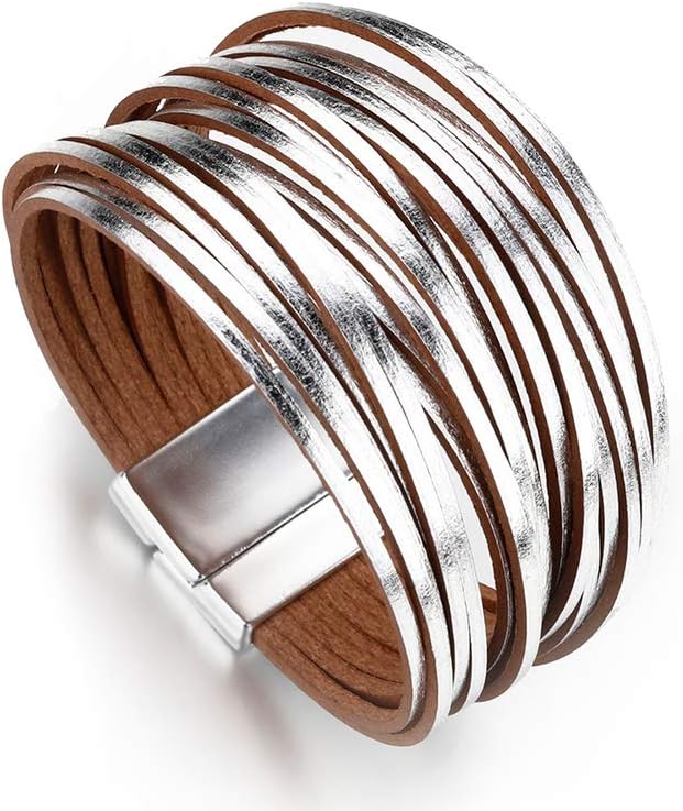 Women Handmade Multi-Layer Leather Wrap Bracelet