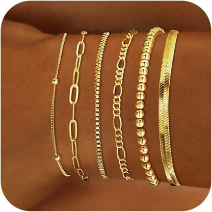 Real Gold Jewelry Sets Waterproof Bracelets