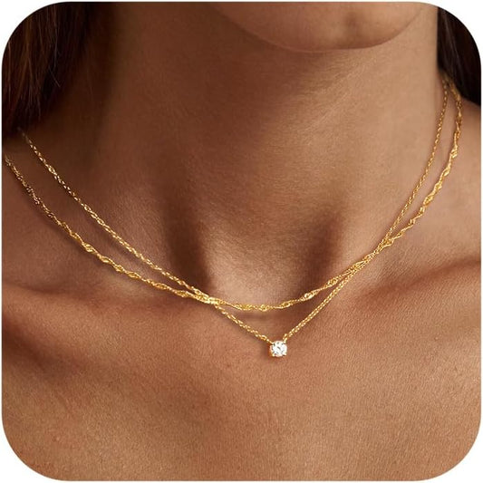 Tewiky Diamond Necklaces Sterling Silver Choker Women Necklace