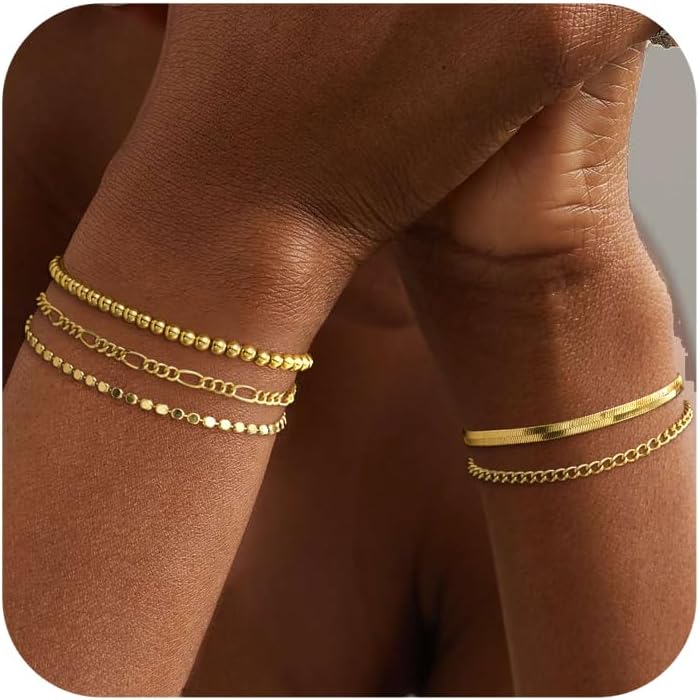 Real Gold Jewelry Sets Waterproof Bracelets