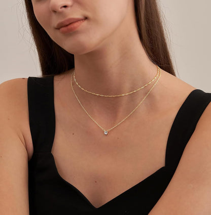 Tewiky Diamond Necklaces Sterling Silver Choker Women Necklace
