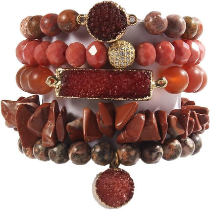 Healing Turquoise Jasper Agate Crystal Gemstone Handmade Bracelet