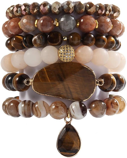 Healing Turquoise Jasper Agate Crystal Gemstone Handmade Bracelet