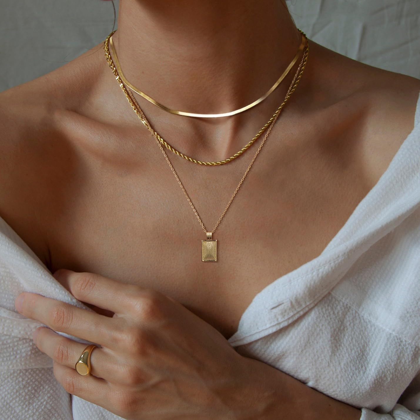 Inspired Action Layered Gold Silver Necklaces