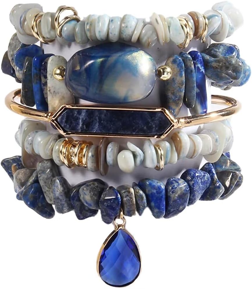 Healing Turquoise Jasper Agate Crystal Gemstone Handmade Bracelet