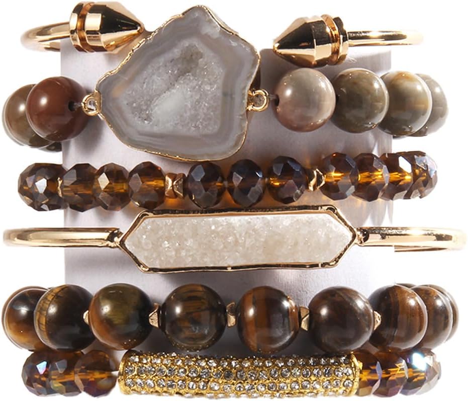 Healing Turquoise Jasper Agate Crystal Gemstone Handmade Bracelet