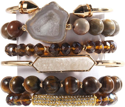 Healing Turquoise Jasper Agate Crystal Gemstone Handmade Bracelet