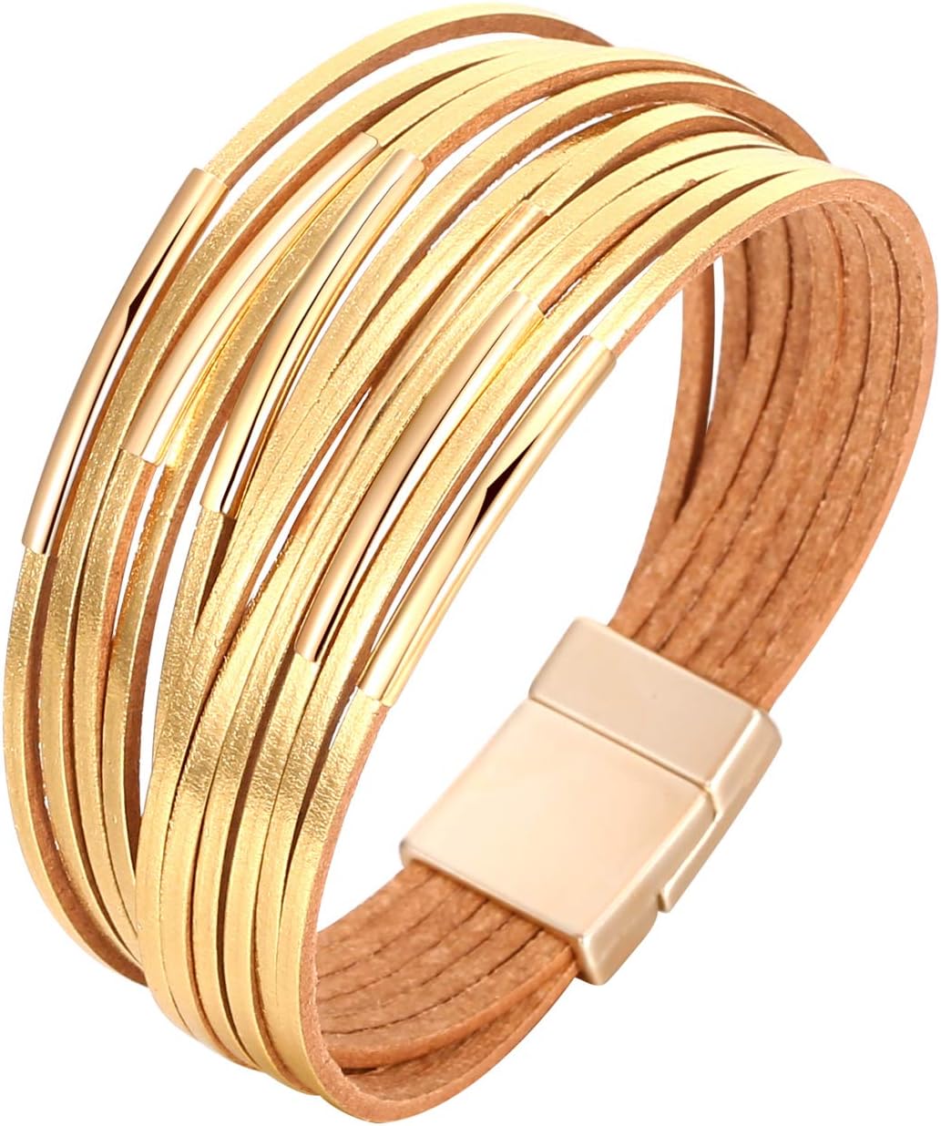 Women Handmade Multi-Layer Leather Wrap Bracelet