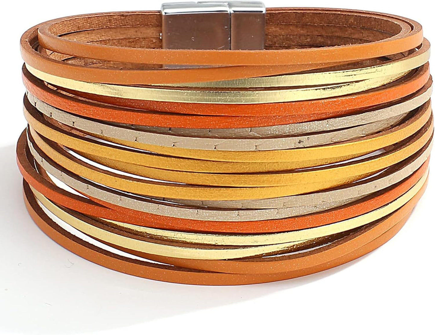 Women Handmade Multi-Layer Leather Wrap Bracelet