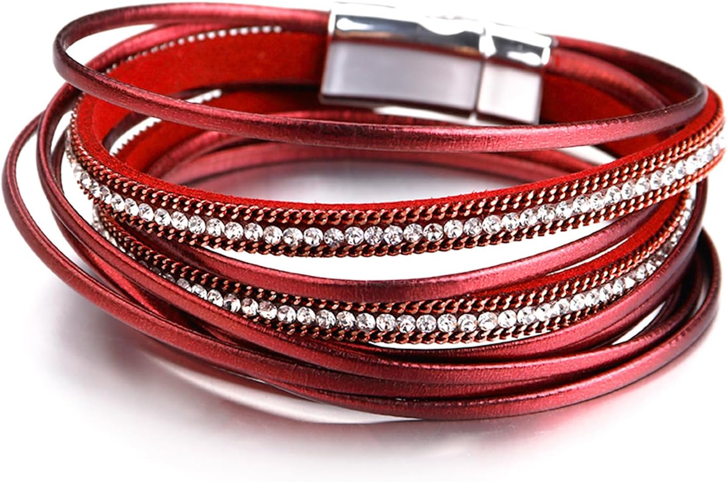 Women Handmade Multi-Layer Leather Wrap Bracelet