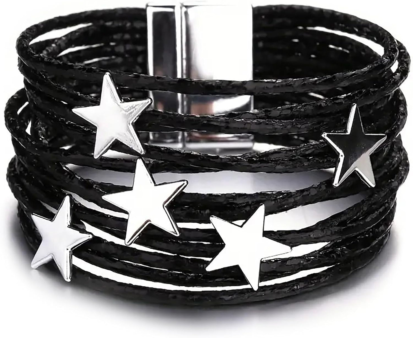 Women Handmade Multi-Layer Leather Wrap Bracelet