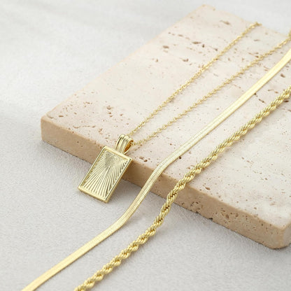 Inspired Action Layered Gold Silver Necklaces