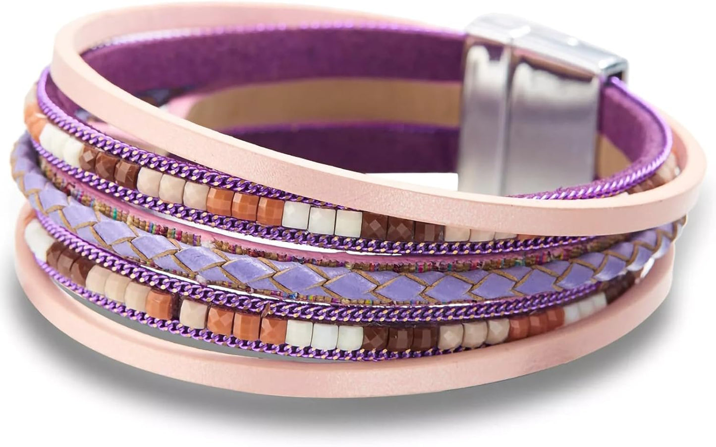 Women Handmade Multi-Layer Leather Wrap Bracelet