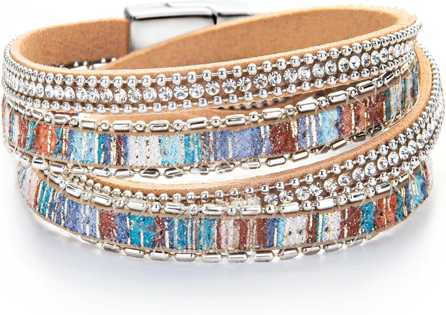 Women Handmade Multi-Layer Leather Wrap Bracelet
