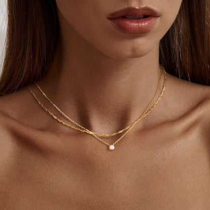 Tewiky Diamond Necklaces Sterling Silver Choker Women Necklace