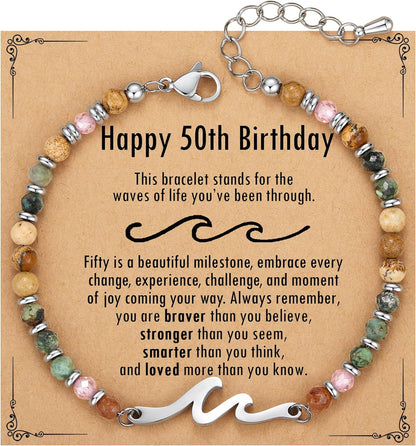 Cradled in Protection -Christmas Stocking Stuffers Wave Bracelet