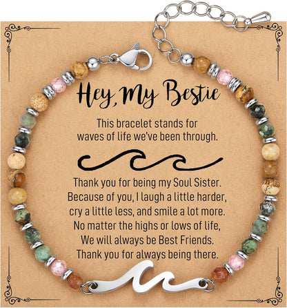 Cradled in Protection -Christmas Stocking Stuffers Wave Bracelet
