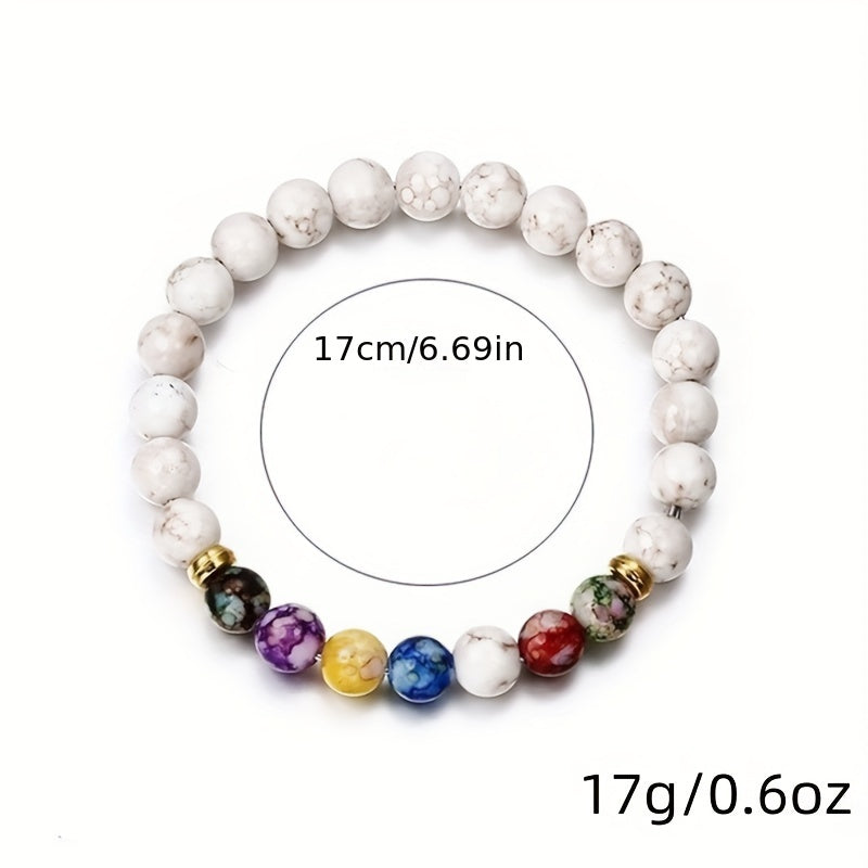 Energy Crystals Healing Stones Colorful Lava Stone Bracelet