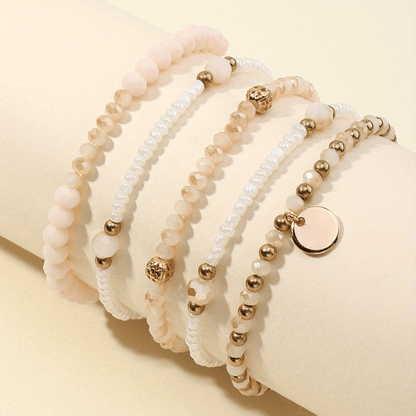 Leap of Intuition - Amethyst Beaded Charm Bracelet