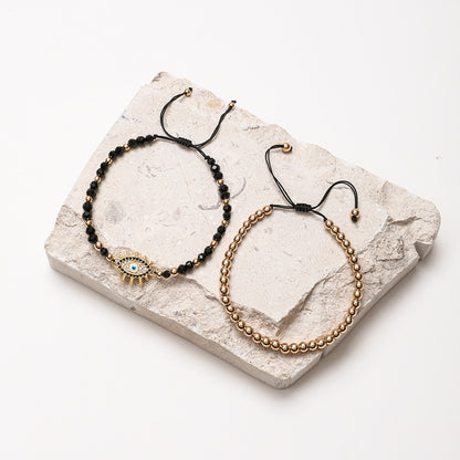 Bright Outlook Hematite Evil Eye Charm Bracelet