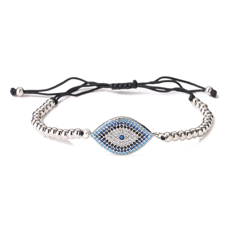 Spirit Warden -Hematite Evil Eye Charm Bracelet