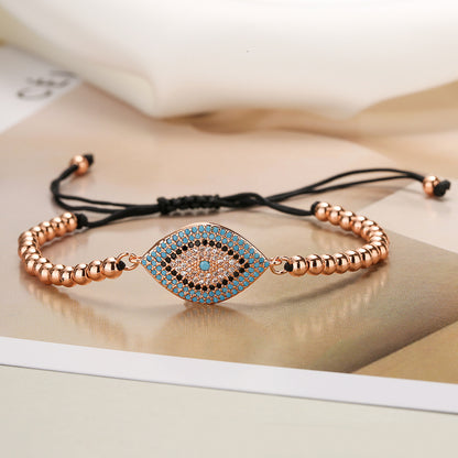 Spirit Warden -Hematite Evil Eye Charm Bracelet