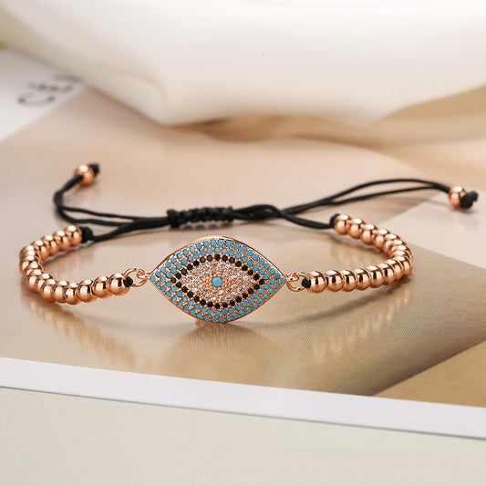 Spirit Warden -Hematite Evil Eye Charm Bracelet