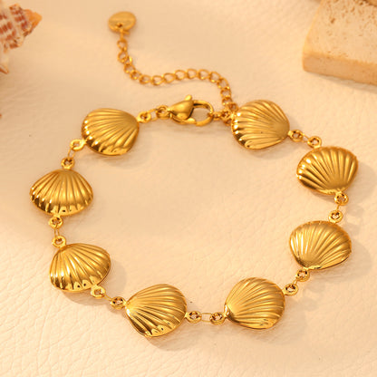 Elegant Stainless Steel Multi-design Charm Bracelet