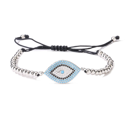 Spirit Warden -Hematite Evil Eye Charm Bracelet