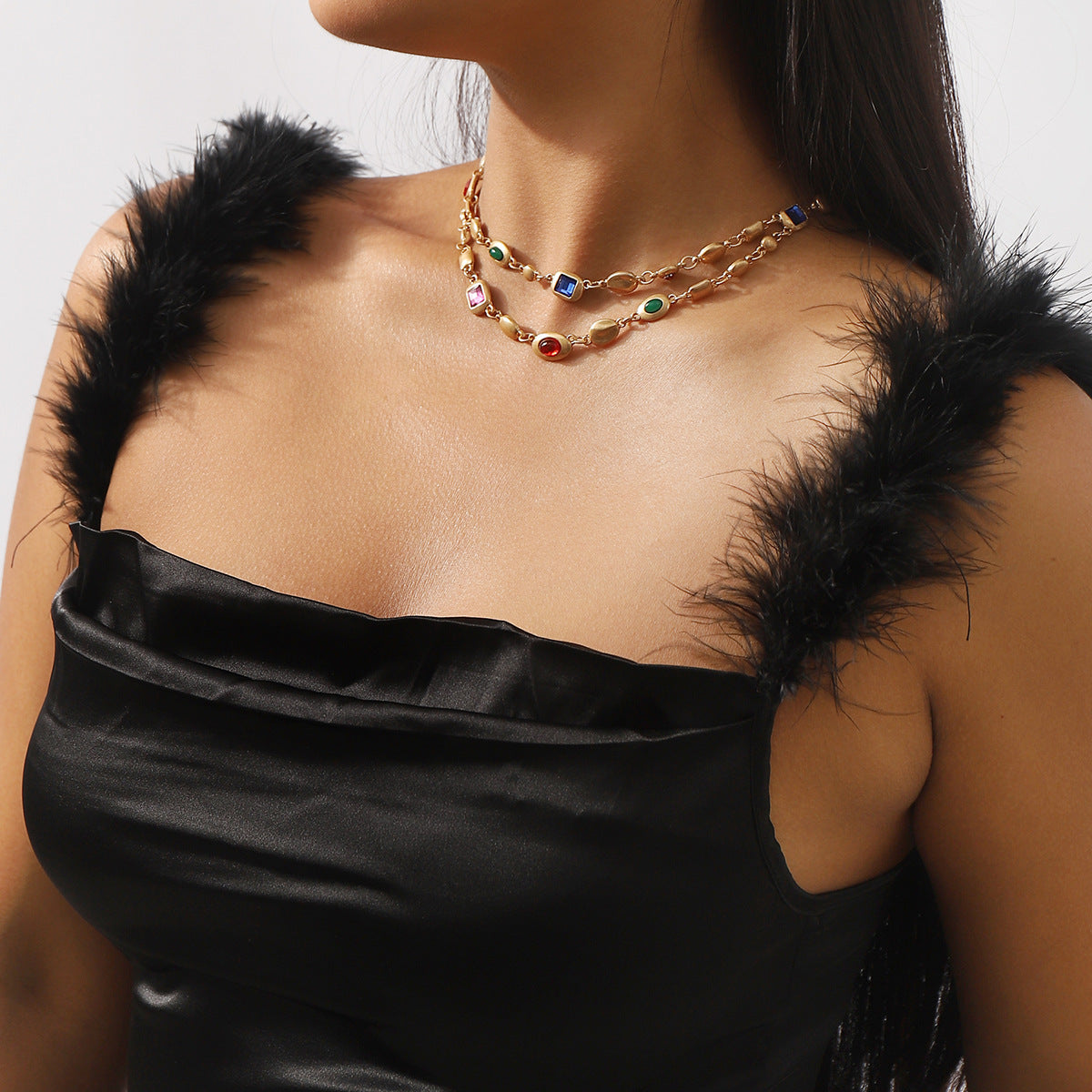 Blessed Soul-The Truest Gem Double Layer Colorful Beaded Necklace