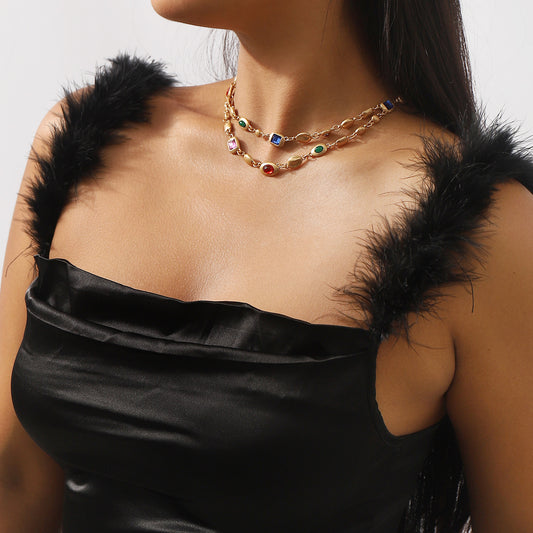 Blessed Soul-The Truest Gem Double Layer Colorful Beaded Necklace