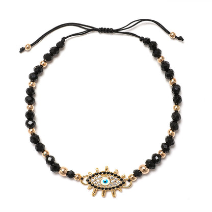 Bright Outlook Hematite Evil Eye Charm Bracelet