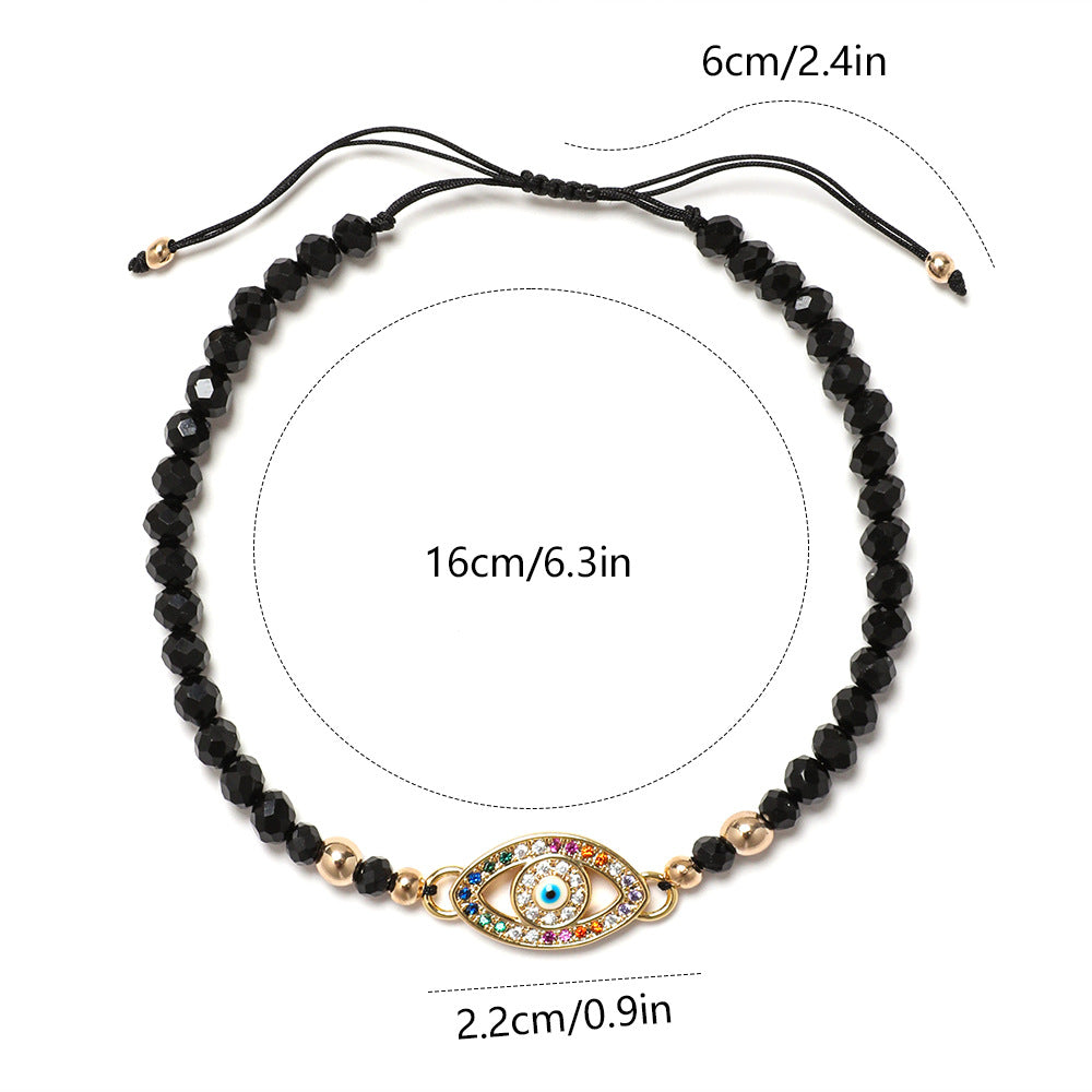 Bright Outlook Hematite Evil Eye Charm Bracelet