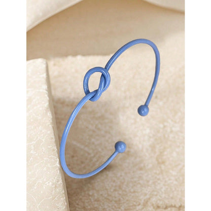1pc Minimalist Chic Textured Gold Color Bracelet