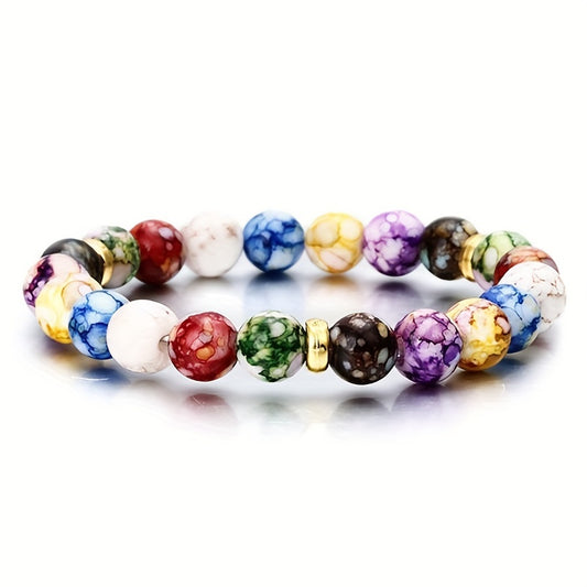 Energy Crystals Healing Stones Colorful Lava Stone Bracelet